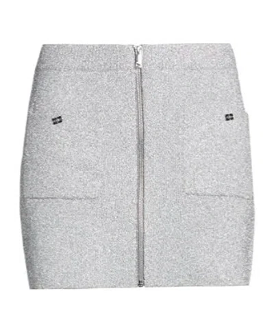 Ganni High-waisted Mini Skirt In Gray