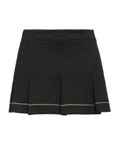 Ganni High-waisted Pleated Mini Skirt In Black