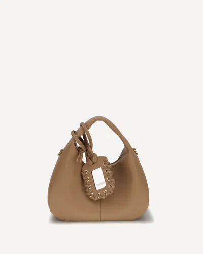 Ganni Hobo Handbag In Brown
