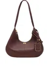 Ganni Medium Hobo Tote Bag In Brown