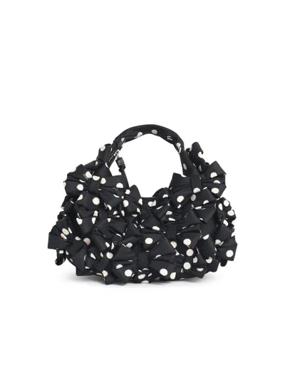 Ganni 'hobo' Mini Bag In Black Fabric