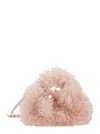 Ganni Hobo Mini Fur In Pink