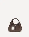 Ganni Hobo Mini Handbag In Brown