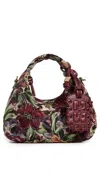 Ganni Tapestry Mini Multicolored Hobo Bag In Multi