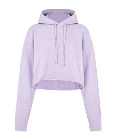 Ganni Hooded Sweatshirt In Purple