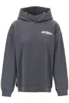 Ganni Logo-print Cotton Hoodie In Grey