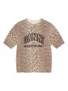 Ganni Leopard Recycled Wool Blend Sweater