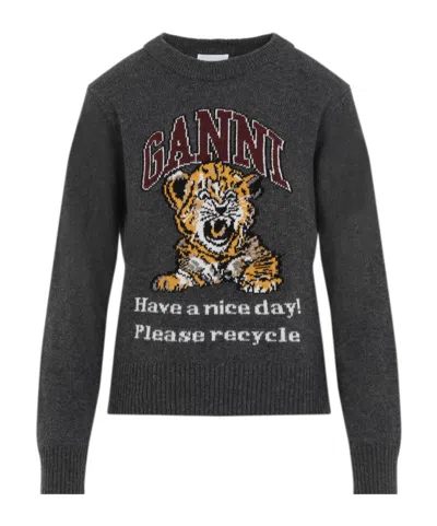 GANNI GANNI SWEATER WITH LOGO