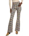 Ganni Iry High-rise Flare Jean In Multi