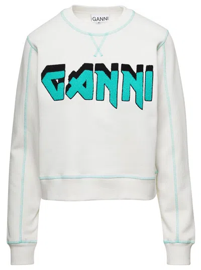 Ganni Isoli Rock Sweatshirt In White