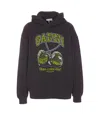 Ganni Women Cherries Organic Cotton Hoodie In Black