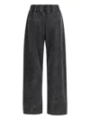 Ganni Isoli Embroidered Sweatpants In Black