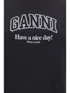 Ganni Logo-print Organic-cotton Sweatshirt
