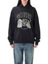 Ganni Hoodie With Logo Print
