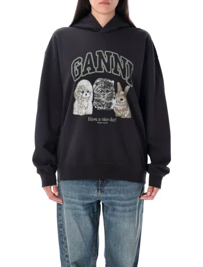 GANNI GANNI ISOLI OVERSIZED HOODIE