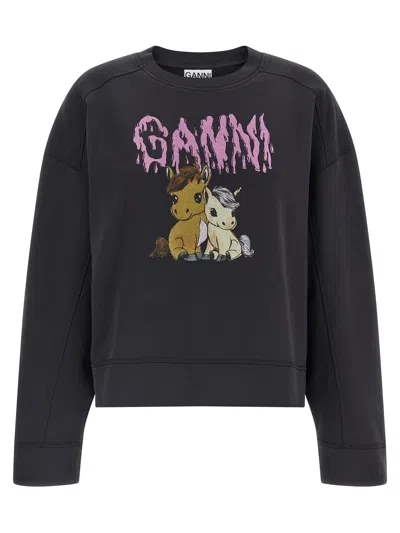 Ganni 'isoli' Sweatshirt In Black