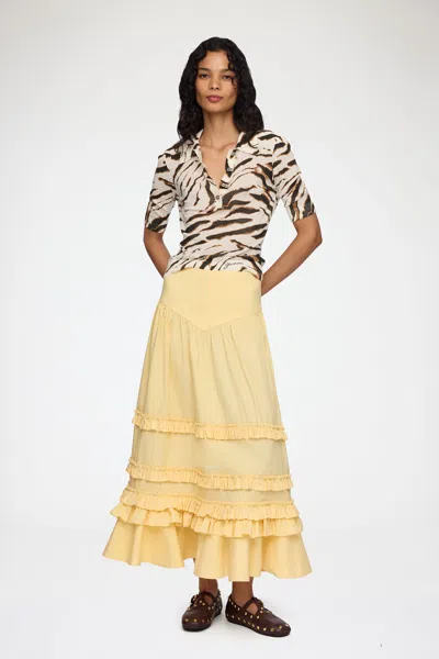 Ganni Italian Straw Skirt