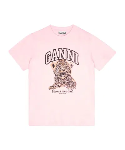 GANNI GANNI T-SHIRT WITH PRINT