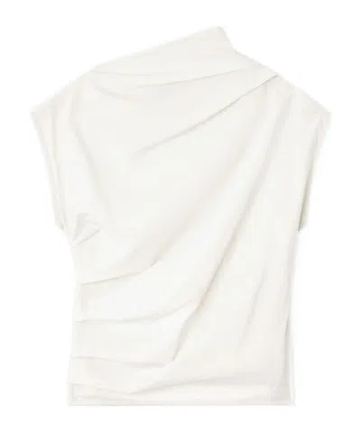 GANNI IVORY RUCHED TOP