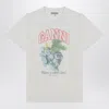 Ganni Grape Print Crew Neck Short Sleeve Top