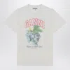 Ganni Grape Print Crew Neck Short Sleeve Top