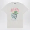 Ganni Grape Print Crew Neck Short Sleeve Top