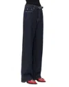 Ganni Izey Drawstring Organic-cotton Jeans In Rinse