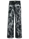 Ganni 'izey' Black Cotton Jeans In Black