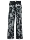 Ganni Tie-dye Jeans In Black
