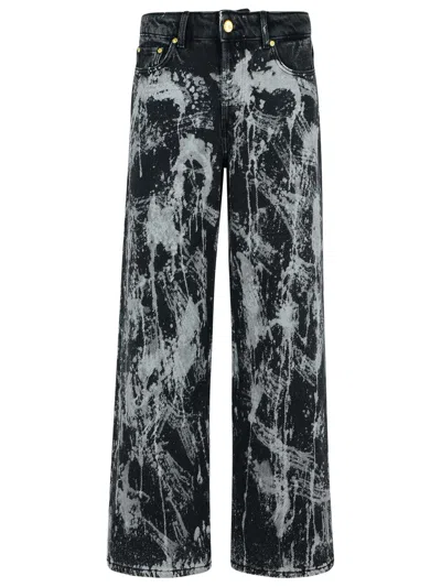 GANNI GANNI 'IZEY' BLACK COTTON JEANS WOMEN