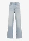 Ganni Izey Overdyead Heavy Denim Jeans In Metallic