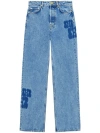 Ganni Izey Patchwork Jeans In Blue
