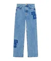 Ganni Izey Patchwork Jeans In Blue