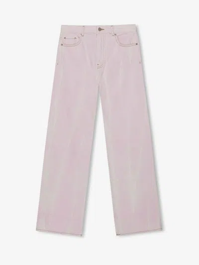 Ganni Izey Straight Jeans In Pink