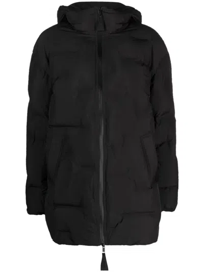 Ganni Padded Hooded Jacket In Black