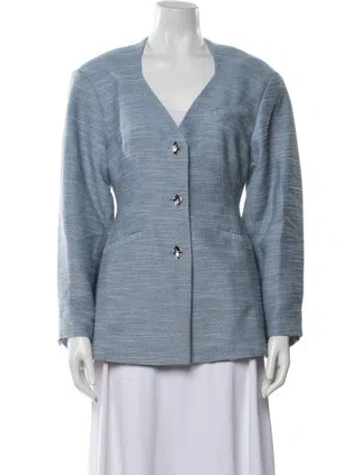 Pre-owned Ganni Jacket In Blue