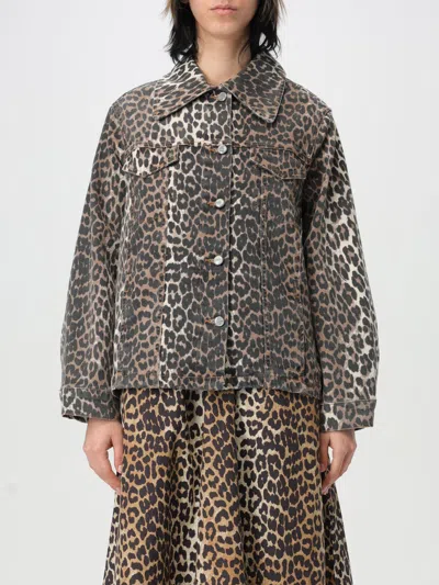 GANNI JACKET GANNI WOMAN COLOR BROWN,G41597032