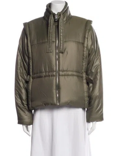 Pre-owned Ganni Jacket In Green
