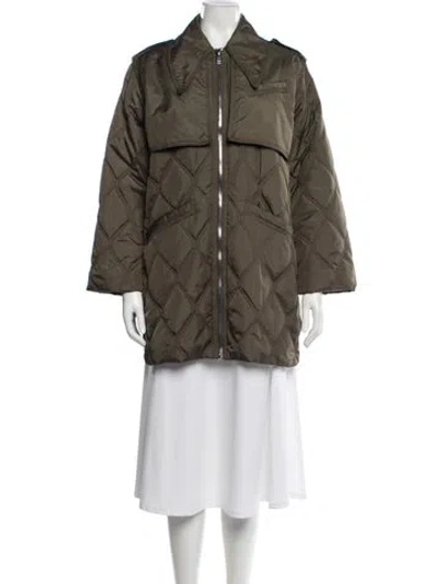Pre-owned Ganni Jacket In Green