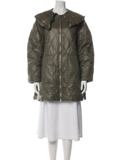 Pre-owned Ganni Jacket In Green