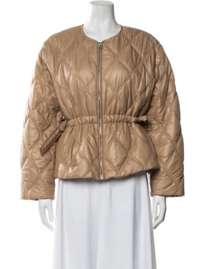 Pre-owned Ganni Jacket In Neutral