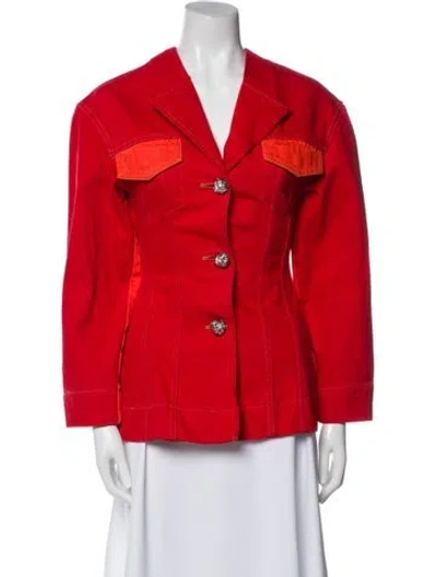Pre-owned Ganni Jacket In Red