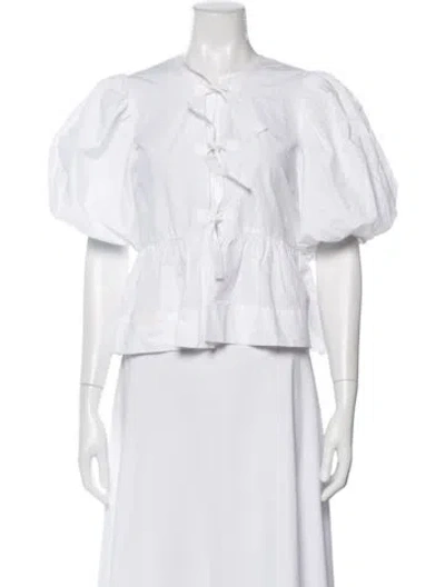 Pre-owned Ganni Jacket In White
