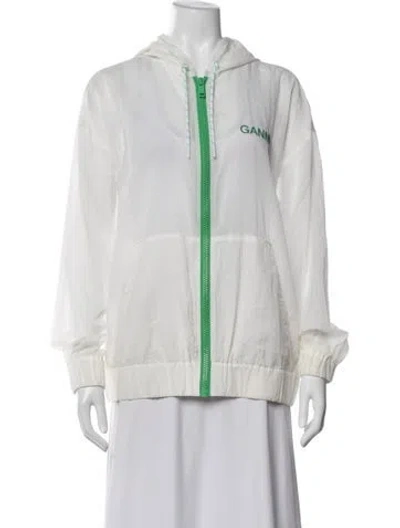 Pre-owned Ganni Jacket In White