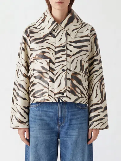 Ganni ジャケット レディース カラー マルチカラー In Brown