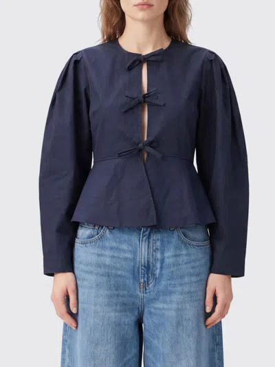 Ganni Jacket Woman In Blue