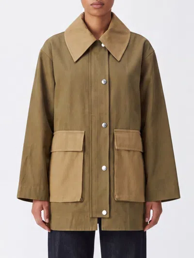 GANNI GANNI JACKET WOMAN COLOR GREEN,I78013012