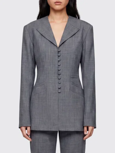 Ganni Jacket Woman In Gray