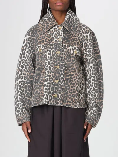 Ganni Jacket Woman  In Animal Print