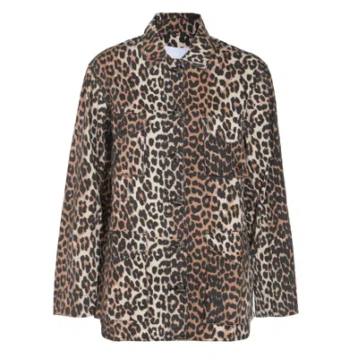 ジャケット GANNI MULTICOLOR CASUAL JACKET Ganni Multicolor Casual Jacket In Beige | ModeSens